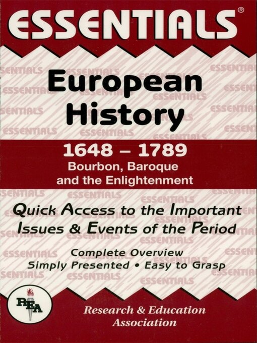 Title details for European History: 1648 to 1789 Essentials by William H. Burnside - Available